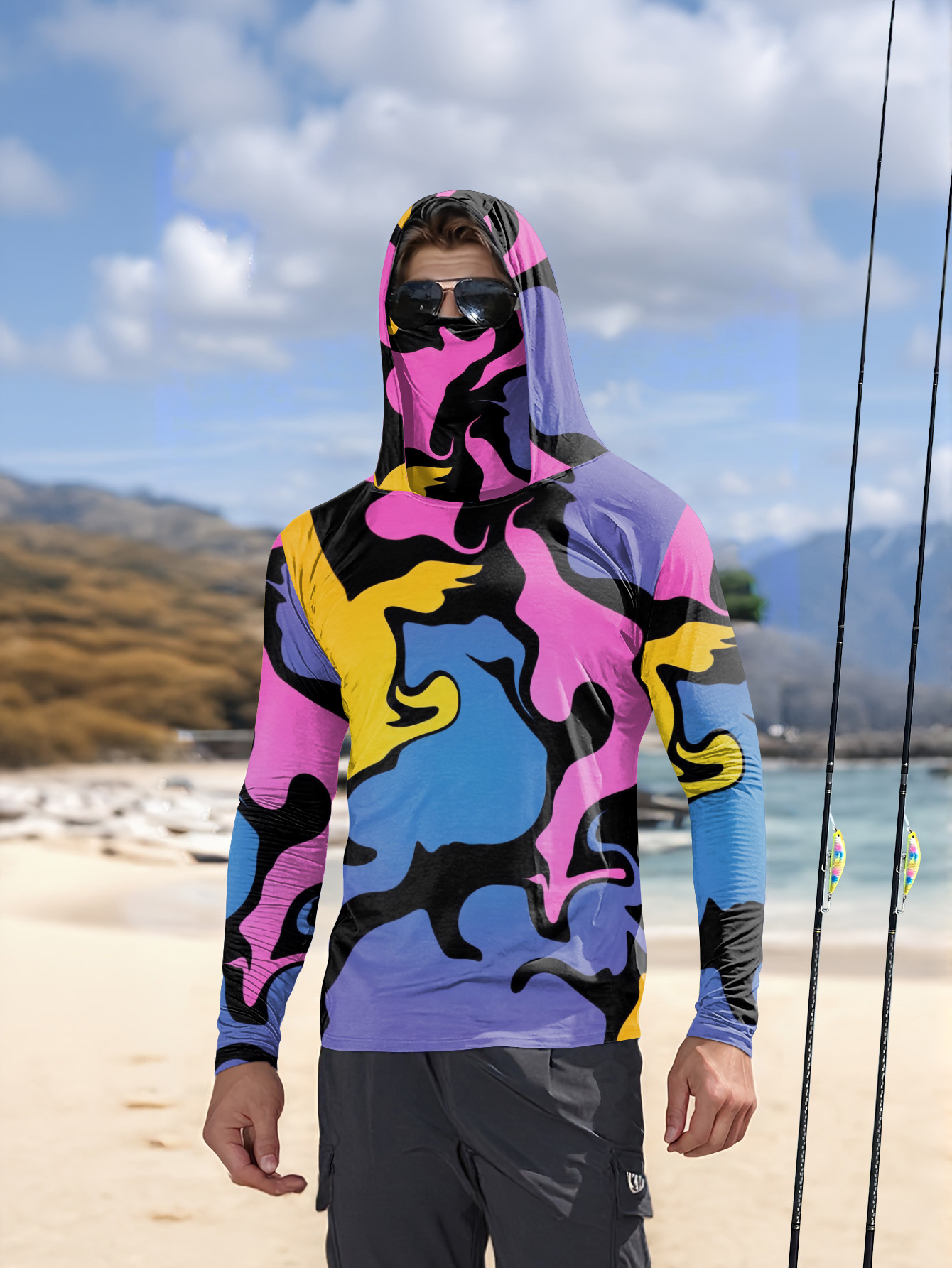 Outdoor Sport Is - Fishing hooded sweatshirt men's long-sleeved sun