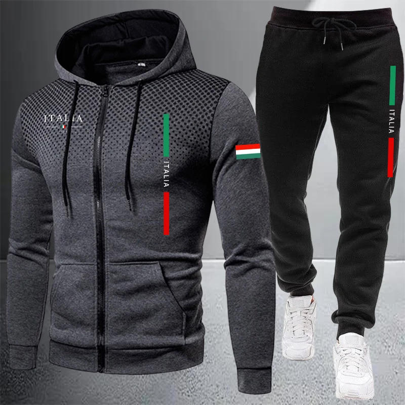 Outdoor Sport Winter Jacket - Men's Tracksuit Casual Zip Hooded Sweatshirt