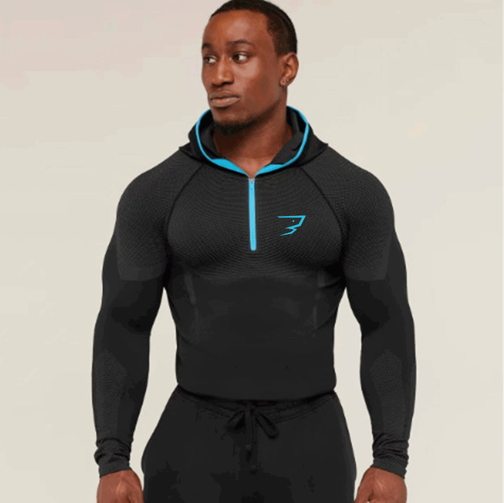 Outdoor Sport Hoodie - Men's Quick Dry Compression Hoodie Long