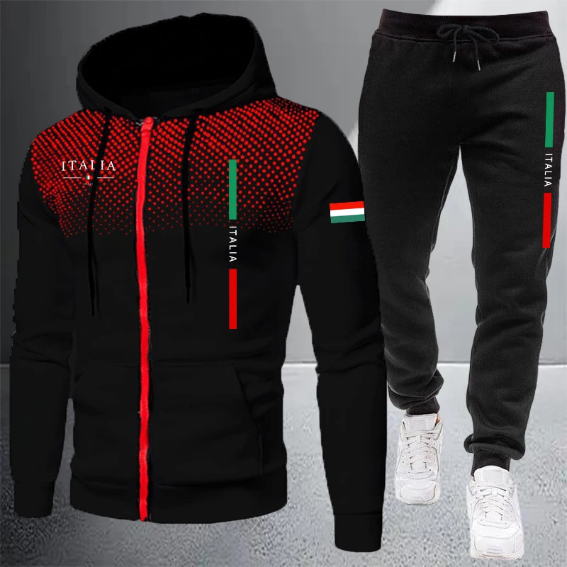 Men's Tracksuit Casual Zip Hoo - đánh giá và giá Outdoor Sport Winter Jacket