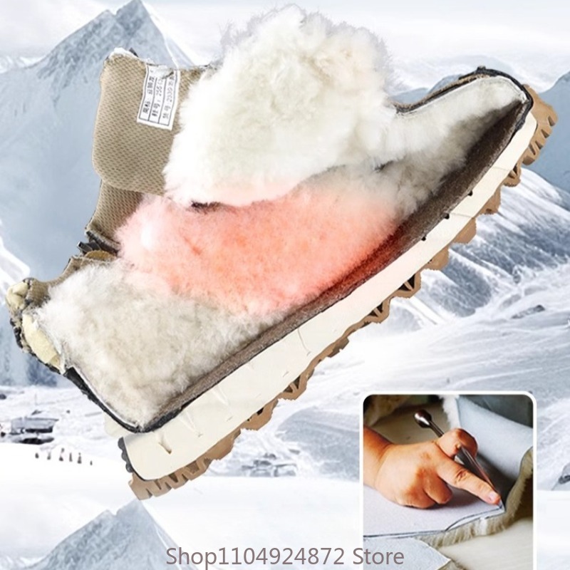 Winter Warm Wool Cotton Shoes  - đánh giá và giá Outdoor Sport With Sticks