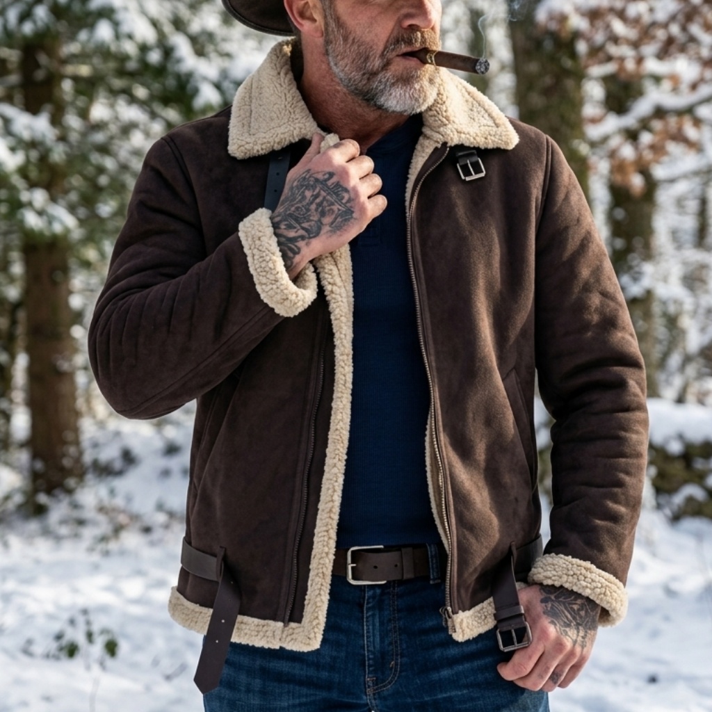 Men Winter Faux Suede Jacket F - đánh giá và giá Outdoor Sport Winter Jacket