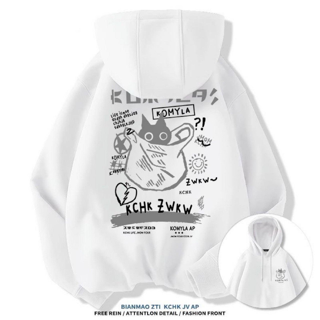 Japan Style Black Cat Hoodie M - đánh giá và giá Outdoor Sport Hoodie